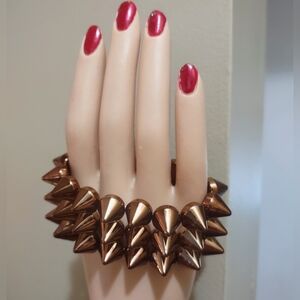 Metallic Copper Bronze Spike Bracelet
